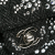 Chanel B Chanel Black Tweed Fabric Medium Strass Embellished Single Flap France