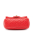 Chanel B Chanel Red Lambskin Leather Leather Mini Square Classic Lambskin Pearl Crush Flap Italy