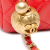 Chanel B Chanel Red Lambskin Leather Leather Mini Square Classic Lambskin Pearl Crush Flap Italy