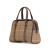 Burberry B Burberry Brown Beige Canvas Fabric Vintage Check Handbag Italy