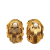 Chanel B Chanel Gold Gold Plated Metal CC Clip On Earrings France