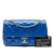 Chanel B Chanel Blue Patent Leather Leather Small Patent Coco Shine Flap Italy