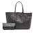 Goyard AB Goyard Black Coated Canvas Fabric Goyardine Saint Louis PM France