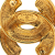 Chanel B Chanel Gold Gold Plated Metal CC Brooch France