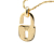 Christian Dior B Dior Gold Gold Plated Metal Rhinestones Padlock Pendant Necklace Germany