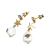 Christian Dior AB Dior Gold Pearl Gold Plated Metal Crystal Star Bee Faux Pearl Drop Earrings Italy