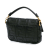 Fendi B Fendi Black Calf Leather Mini Zucca Embossed Baguette Satchel Italy