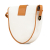 Saint Laurent B Yves Saint Laurent White with Brown Coated Canvas Fabric Crossbody France