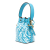 Fendi AB Fendi Blue Light Blue Coated Canvas Fabric Sarah Coleman Mini FF Vertigo Mon Tresor Bucket Italy