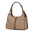 Gucci B Gucci Brown Beige Canvas Fabric GG Jackie Bardot Italy