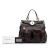 Balenciaga B Balenciaga Purple Plum with Black Goatskin Leather Medium Chevre Lune Satchel Italy