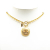 Chanel B Chanel Gold Gold Plated Metal CC Round Pendant Necklace France