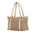 Gucci AB Gucci Brown Beige Canvas Fabric GG Abbey D Ring Tote Italy