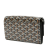 Goyard AB Goyard Black Coated Canvas Fabric Goyardine Varenne Continental Wallet On Strap France