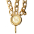 Chanel AB Chanel Gold Gold Plated Metal Medallion Chain Belt France