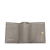 Saint Laurent AB Saint Laurent Gray Calf Leather Monogram Trifold Wallet Italy