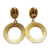 Chanel AB Chanel Gold Gold Plated Metal Hoop Clip on Earrings France