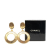 Chanel AB Chanel Gold Gold Plated Metal Hoop Clip on Earrings France