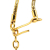 Chanel B Chanel Gold with Pink Gold Plated Metal And Resin Clover Pendant Necklace France