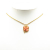 Chanel B Chanel Gold with Pink Gold Plated Metal And Resin Clover Pendant Necklace France