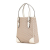 Celine B Celine Brown Beige with White Canvas Fabric Embossed Leather-Trimmed Macadam Tote China