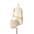 Celine B Celine Brown Beige with White Canvas Fabric Embossed Leather-Trimmed Macadam Tote China