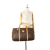 Celine B Celine Brown Coated Canvas Fabric Macadam Travel Bag Italy