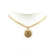 Chanel AB Chanel Gold Gold Plated Metal CC Round Pendant Necklace France