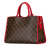 Louis Vuitton AB Louis Vuitton Brown with Red Monogram Canvas Canvas Monogram Popincourt PM France