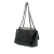 Chanel B Chanel Black with Gray Calf Leather Glazed skin Iridescent Portobello Flap Italy