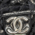 Chanel B Chanel Black with Gray Calf Leather Glazed skin Iridescent Portobello Flap Italy