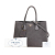 Prada B Prada Gray Dark Gray Suede Leather Medium Scamosciato Double Satchel Italy