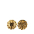 Chanel B Chanel Gold Gold Plated Metal Rhinestone CC Clip On Earrings France