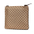 Gucci B Gucci Brown Beige Canvas Fabric GG Crossbody Italy