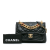 Chanel B Chanel Black Lambskin Leather Leather CC Quilted Lambskin Chain Link Flap Italy