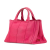 Prada B Prada Pink Canvas Fabric Canapa Logo Satchel India