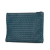 Bottega Veneta Blue Large Nappa Intrecciato Flat Zip Biletto Pouch Italy