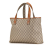 Gucci AB Gucci Brown Beige Coated Canvas Fabric Medium GG Supreme Web Loop Tote Bag France