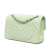 Chanel Green Light Green Lambskin Leather Leather Small Classic Chevron Lambskin Double Flap France