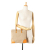 Prada B Prada Brown Beige Canvas Fabric Cinghiale Trimmed Canapa Tote Italy