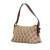 Gucci AB Gucci Brown Beige Canvas Fabric GG Shoulder Bag Italy