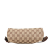 Gucci AB Gucci Brown Beige Canvas Fabric GG Shoulder Bag Italy