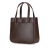 Burberry B Burberry Brown Dark Brown Calf Leather House Check Trimmed Handbag United Kingdom