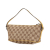 Gucci B Gucci Brown Beige Canvas Fabric GG Boat Italy