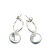 Chanel B Chanel Silver Silver Metal Swing Faux Pearl Push Back Earrings France