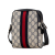 Gucci AB Gucci Brown Beige with Black Coated Canvas Fabric Mini GG Supreme Ophidia Crossbody Italy