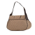 Celine B Celine Brown Beige Canvas Fabric Macadam Shoulder Bag Italy