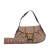 Celine B Celine Brown Beige Canvas Fabric Macadam Shoulder Bag Italy