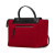 Celine B Celine Red with Black Chemical Fiber Fabric Mini Felt and Calfskin Belt Satchel Italy