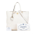 Prada B Prada White Calf Leather Vitello Daino Satchel Italy